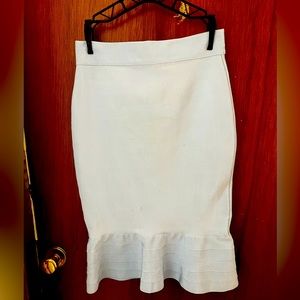 Baby Blue Bodycon Fishtail Skirt